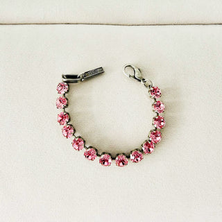 Izzy Bracelet in Antique Silver / Pink 'One of a Kind"
