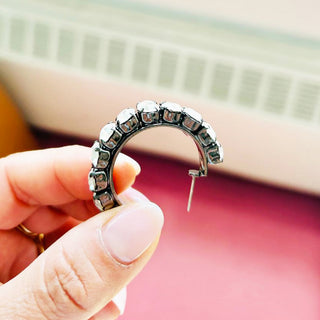 Jubilee Hoops in Gunmetal / Clear
