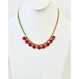 Krystal Necklace in Antique Gold