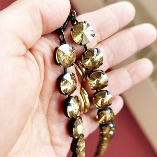 L.A Necklace in Smutt / Honey Gold