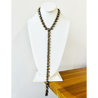 L.A Necklace in Smutt / Honey Gold