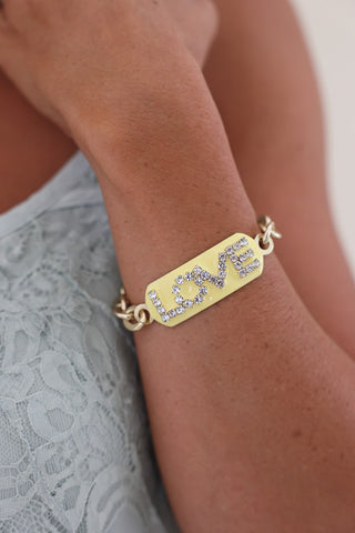 Love ID Bracelet in Enamel / Fairy Dust