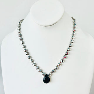 Miller Necklace in Silver / Jet "One of a Kind"