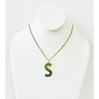 Mini Monogram Necklace Letter "S" (Color Mix 2)
