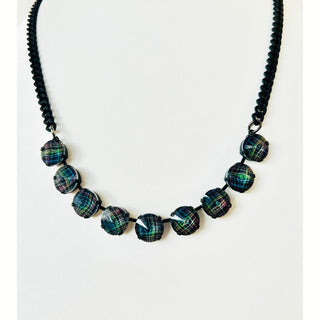 Mini Sofia Necklace Smutt / Plaid "One of a Kind"