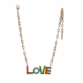 LA LA LOVE Necklace in Antique Silver