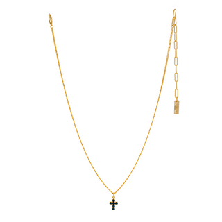 Single Mini Cross Necklace in Colors