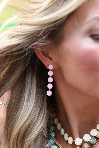 Oakland Drops in Ultra Petal Pink White Opal