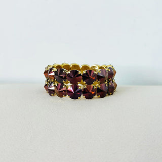 Olivia Mega 2 Strand Stretch Bracelet in Chocolate "One of a Kind"