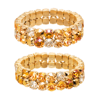 Olivia 2 Strand Stretch Bracelet in Goldie