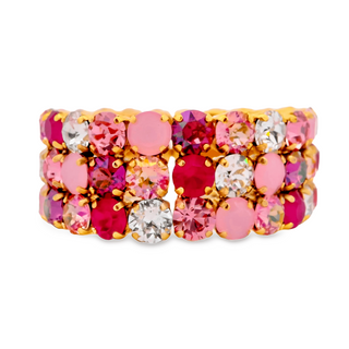 Olivia 3 Strand Stretch Bracelet in Candy Crush Pink Mix