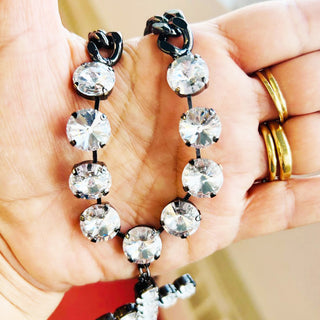Sofitella Necklace in Gunmetal / Clear
