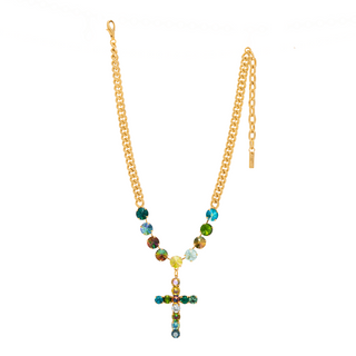 Sofitella Necklace in Green Mix