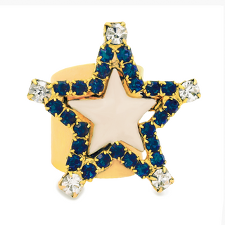 Super Star Ring In Enamel Beige