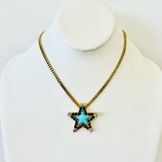 Sweet Star Necklace in Blue
