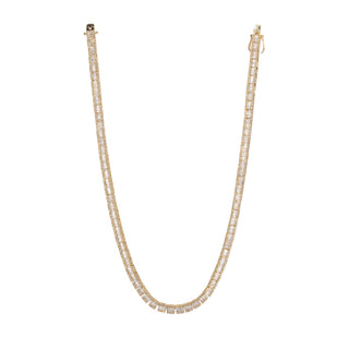 Tennis Necklace in Gold / Clear