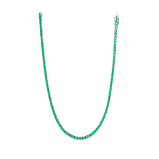 Tennis Necklace in Silver / Mint