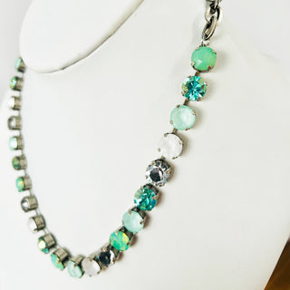Trentley Necklace in Antique Silver / Mint Mix "One of a Kind"