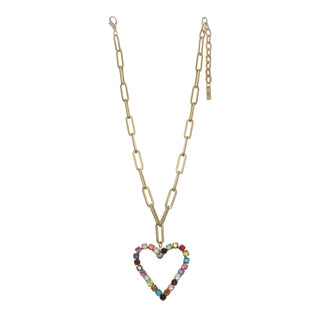 Fall Mix Heart Necklace
