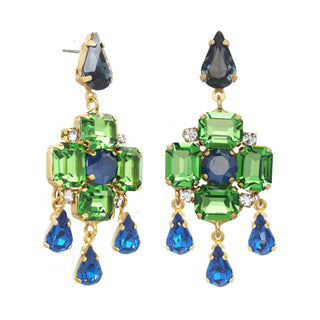 Ryland Earrings in Blue / Green