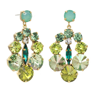 Leonie Earrings in Emerald