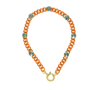 Galileu Necklace in Aqua / Orange