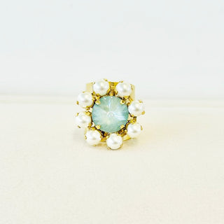 Twiggy Plus Ring in Agave / Pearls