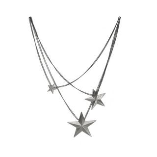 Brazil 3 Star Antique Silver Necklace