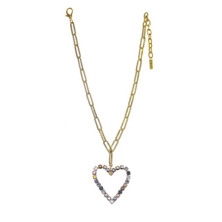 Metallic Heart Necklace