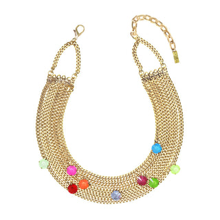 Kimberly Necklace in Antique Gold/Neon