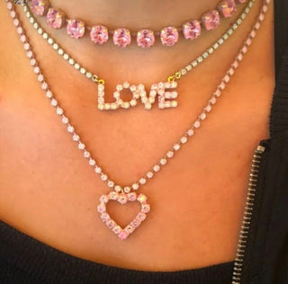 LOVE Marquee Necklace Patina
