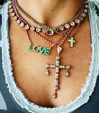 LOVE Marquee Necklace Patina