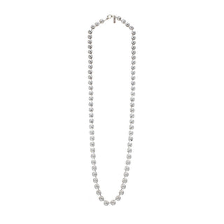 Eliza - Antique Silver - Clear Necklace