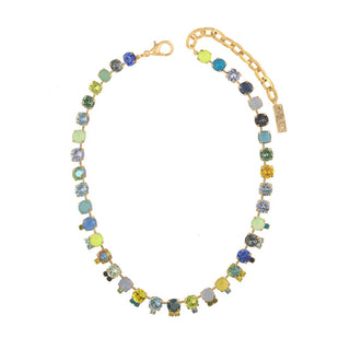 Mini ALL the Colors Necklace in Blue Green Mix