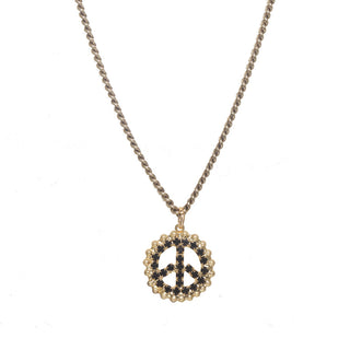 Peace Out Necklace in Jet