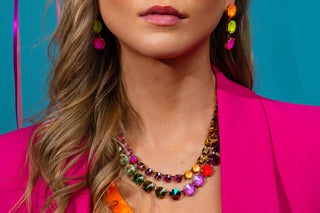 Gweneth Necklace in Rainbow Ombre