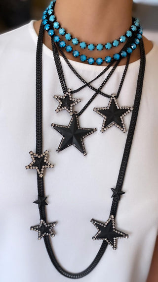 Rhinestone Cowboy Necklace in Metallic