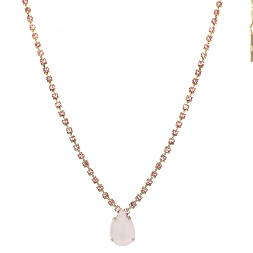 TOVA Iza Pink Necklace in Antique Silver main image 0